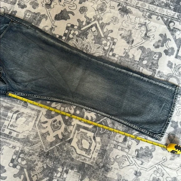 Buffalo David Bitton Relaxed Acid Washed Blue Jeans - Picture 9 of 15